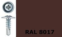 Саморез-клоп с буром 4,2х38 окрашенный, RAL 8017 (шоколадно-коричневый)